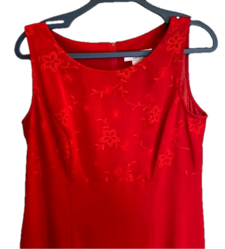 Sag Harbor Red Sleeveless Dress Petite